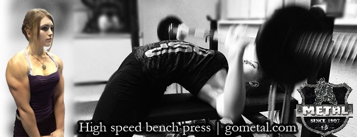 High speed bench press Julia Vins